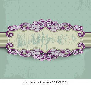 vintage stylized ornamental floral frame