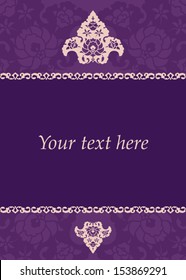 Vintage stylized Ottoman background motifs vector illustration