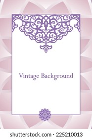 Vintage stylized Ottoman background motifs vector illustration
