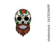 Vintage Sugar Skull Vector Eps 10