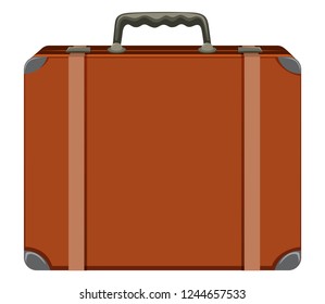 A vintage suitcase on white background illustration