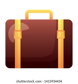 vintage suitcase on white background vector illustration