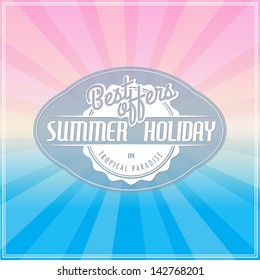 vintage summer advertisement excursion drive classical holiday summer nature star tour isolated abstract vacation trip scene tourism earth sky sight tropical ocean blue journey waterfront setting shor
