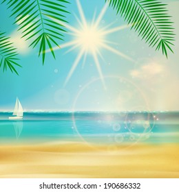 Vintage summer beach design. EPS10
