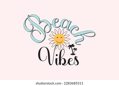Vintage summer beach t-shirt design, Retro t-shirt design for print, Retro summer