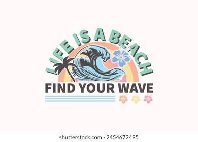 Vintage Summer EPS T-shirt Design