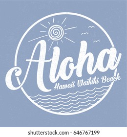 Vintage Summer Graphic Illustration Vector Tropical Stock Vector ...