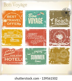 Vintage summer labels