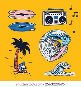 Vintage Summer and Music Life Theme