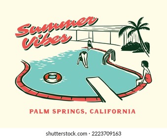 vintage summer paradise vacation graphics for posters t-shirts and stickers