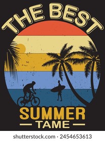 vintage summer retro T-shirt design