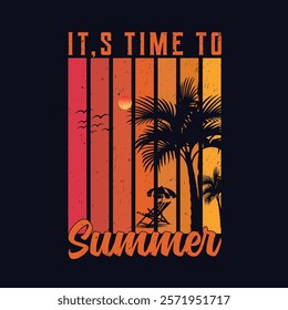 vintage summer t shirt design 