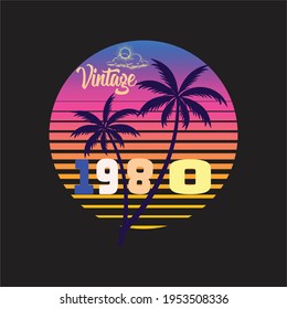 Vintage summer template design eps