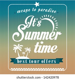 vintage summer typographical background