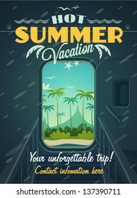 Vintage summer vacation poster