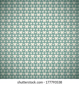 Vintage summer vector seamless pattern (with swath, tiling). Retro blue shabby color. Endless texture can be used for printing onto fabric, paper, scrap booking. Abstract shape. Butterfly.