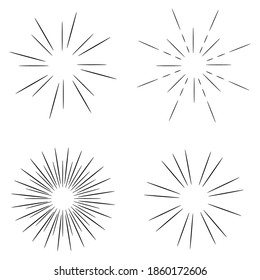 Vintage sun by hand, great design for any purposes. Hand drawn illustration. Retro icon. Stock image.