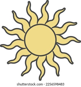 Vintage Sun Clip Art Design