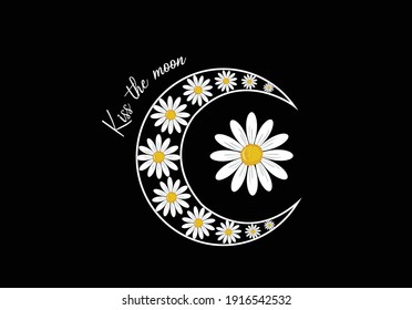 vintage sun and moon design vector art