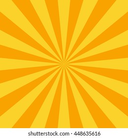 Vintage Sonnenposter heller Hintergrund. Muster-Hintergrund für radiale Elemente. Sonnenaufgang oder Sternschnuppen. Sonnenstrahlen für Sommerdesign. Retro-Sonnenlicht-Plakat. Vektorgrafik