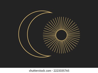vintage sun vector hand drawn design