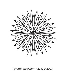 Vintage Sunburst Blast Boom Hand Painted Design Material Fireworks Black Beam