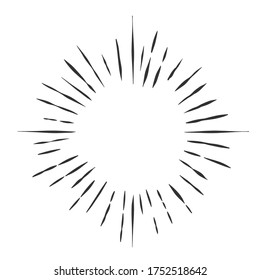 Vintage sunburst design element,Illustration of Awesome Vintage Sunburst for Graphic Elements