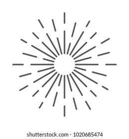 Vintage Sunburst Design Vector Template