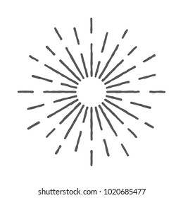 Vintage Sunburst Design Vector Template