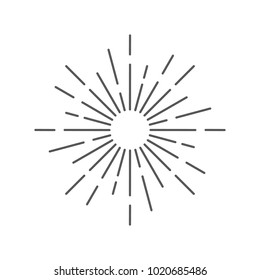 Vintage Sunburst Design Vector Template