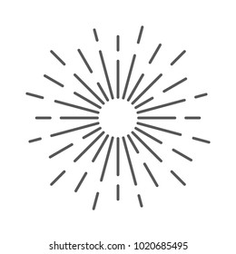 Vintage Sunburst Design Vector Template