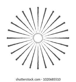 Vintage Sunburst Design Vector Template