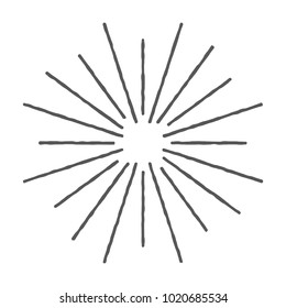 Vintage Sunburst Design Vector Template