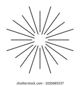Vintage Sunburst Design Vector Template
