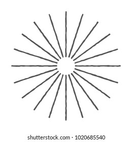 Vintage Sunburst Design Vector Template