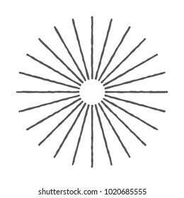 Vintage Sunburst Design Vector Template