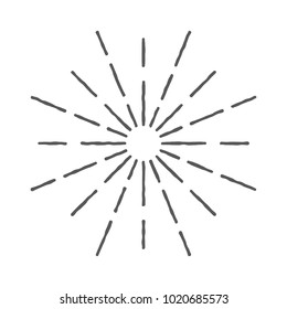 Vintage Sunburst Design Vector Template