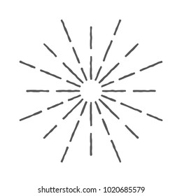 Vintage Sunburst Design Vector Template