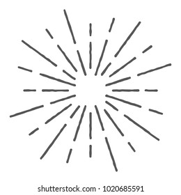 Vintage Sunburst Design Vector Template