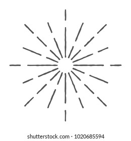 Vintage Sunburst Design Vector Template