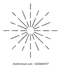Vintage Sunburst Design Vector Template