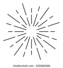 Vintage Sunburst Design Vector Template