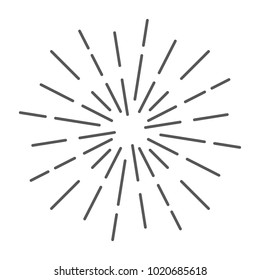 Vintage Sunburst Design Vector Template