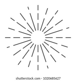 Vintage Sunburst Design Vector Template