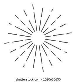 Vintage Sunburst Design Vector Template