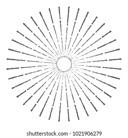Vintage Sunburst Design Vector Template