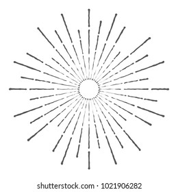 Vintage Sunburst Design Vector Template