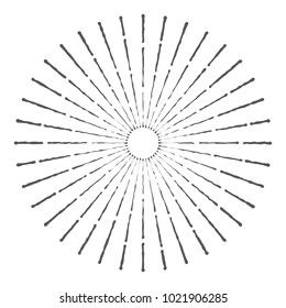 Vintage Sunburst Design Vector Template