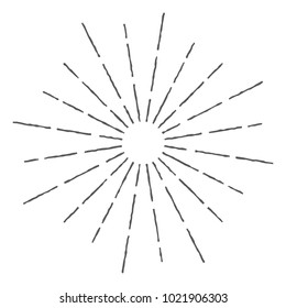 Vintage Sunburst Design Vector Template