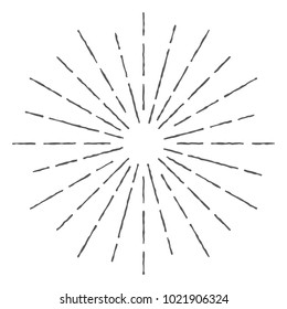 Vintage Sunburst Design Vector Template